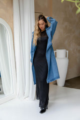 Airlie Crochet Maxi Dress - Black - The Self Styler