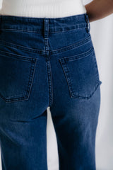 Dallas Wide-Leg Denim Jeans - Dark Wash - The Self Styler