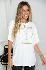 Martini Relaxed-Fit Tee - White - The Self Styler