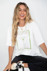 Martini Relaxed-Fit Tee - White - The Self Styler