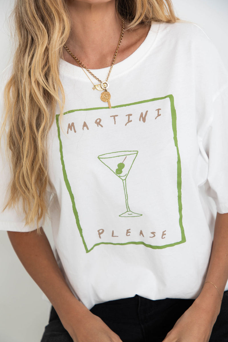 Martini Relaxed-Fit Tee - White - The Self Styler