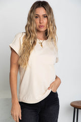 Alfie Basic Tee - Beige - The Self Styler