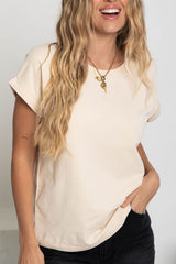 Alfie Basic Tee - Beige - The Self Styler