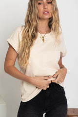 Alfie Basic Tee - Beige - The Self Styler