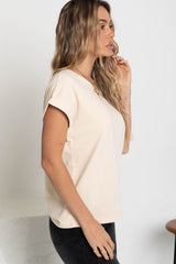 Alfie Basic Tee - Beige - The Self Styler