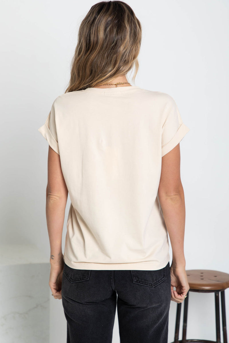 Alfie Basic Tee - Beige - The Self Styler