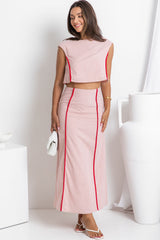 Eve Maxi Skirt - Pink - The Self Styler