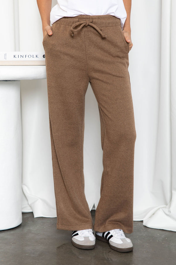 Austin Wool Pant - Mocha - The Self Styler